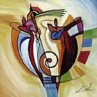 Alfred Gockel Jazz on the Circle painting